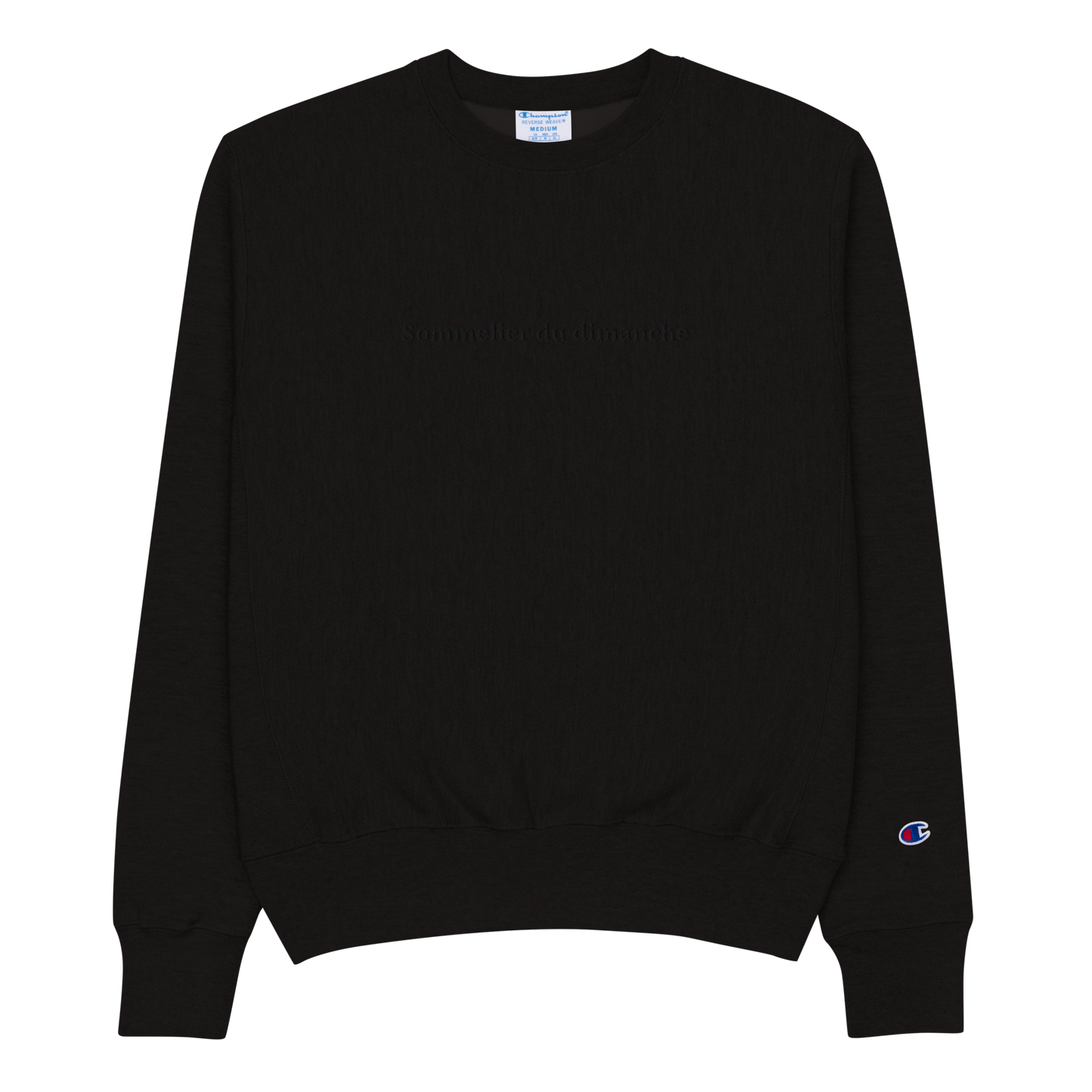 Le sweat brodé noir sur noir